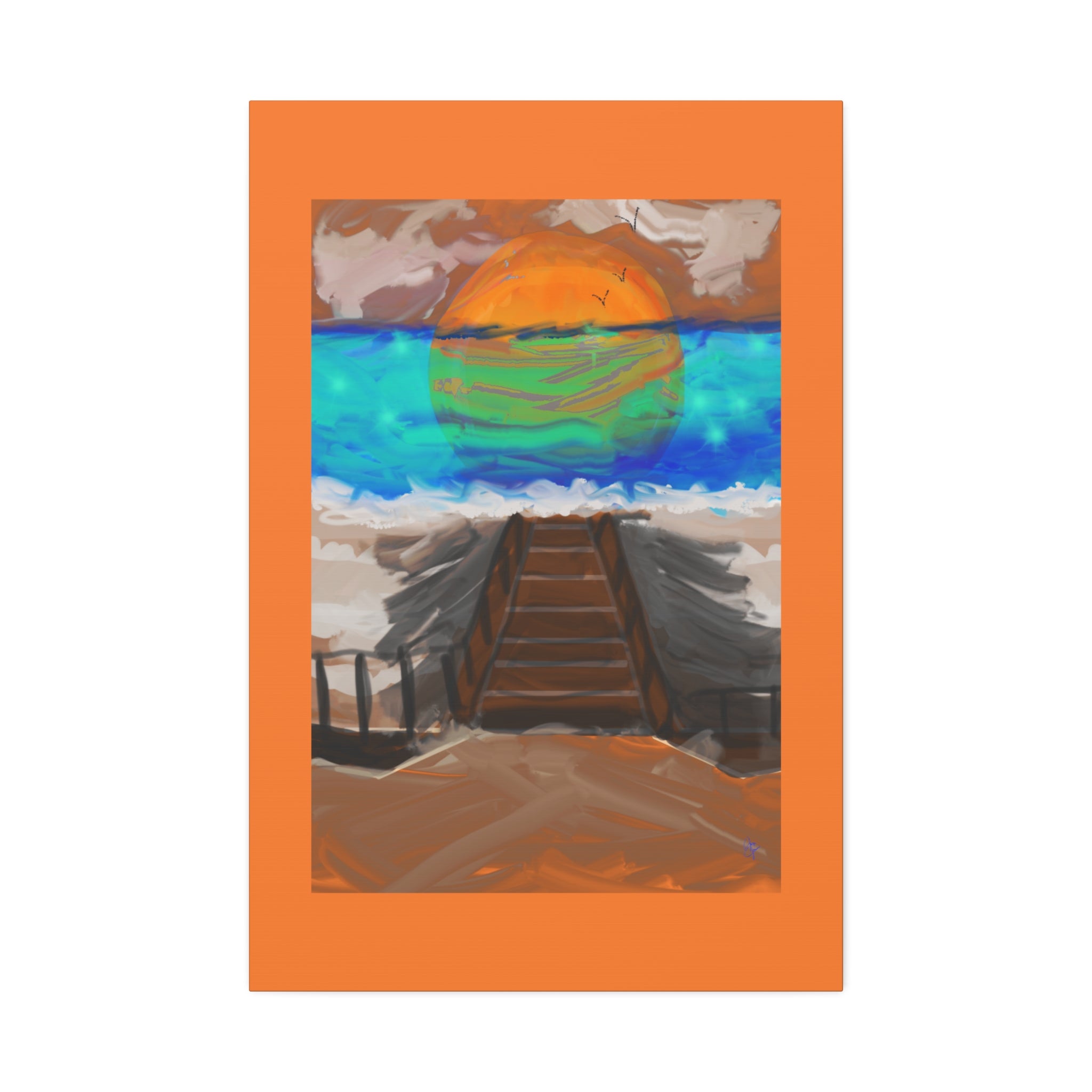 Sunset Beach Canvas Art – Stretched Wall Print