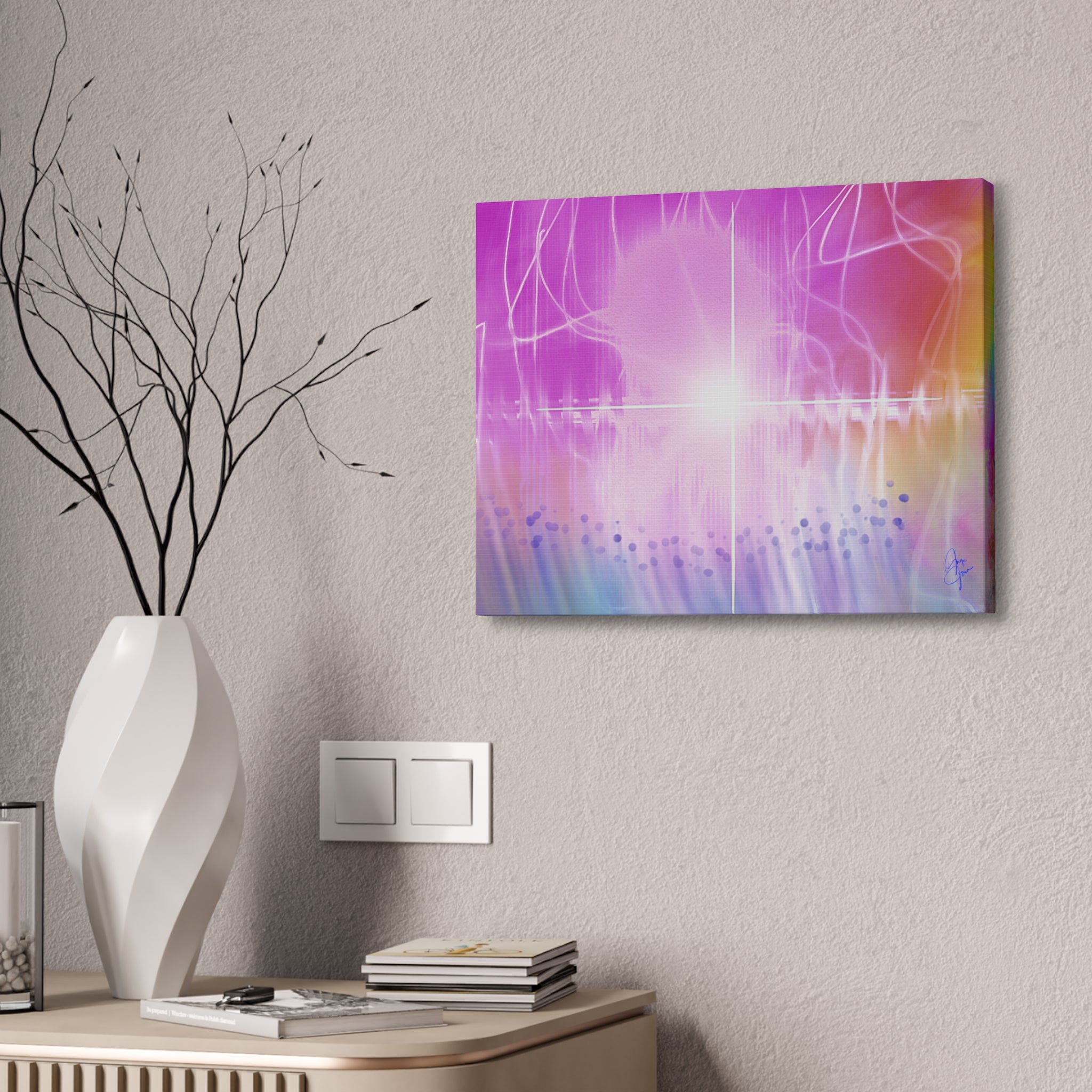 Abstract Radiant Light Canvas