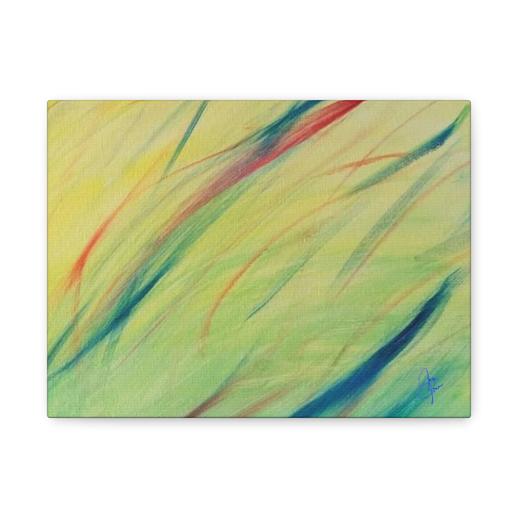 Abstract Windblown Grasses Matte Canvas Wall Art