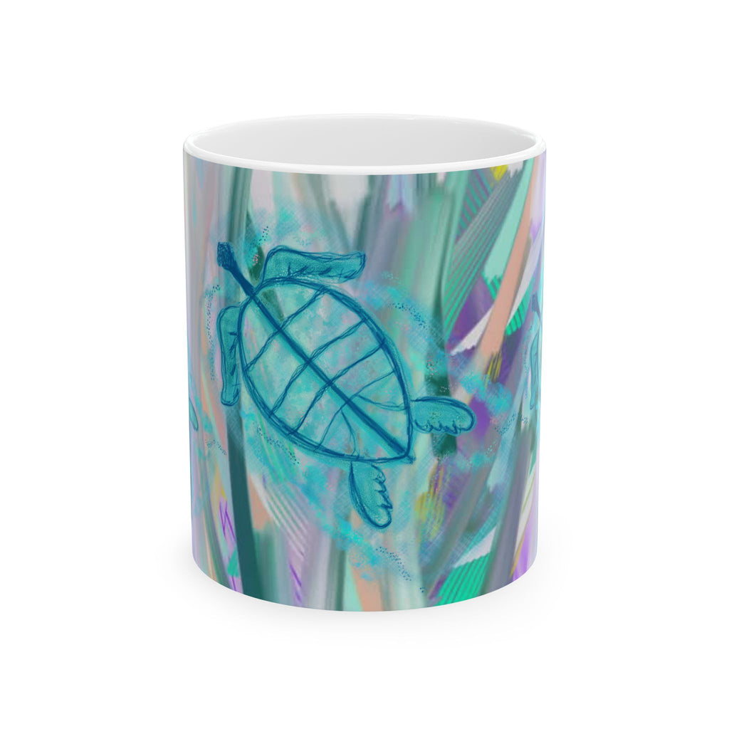 Sea Turtle Ceramic Mug — Blue Ocean Vibes 11oz/15oz