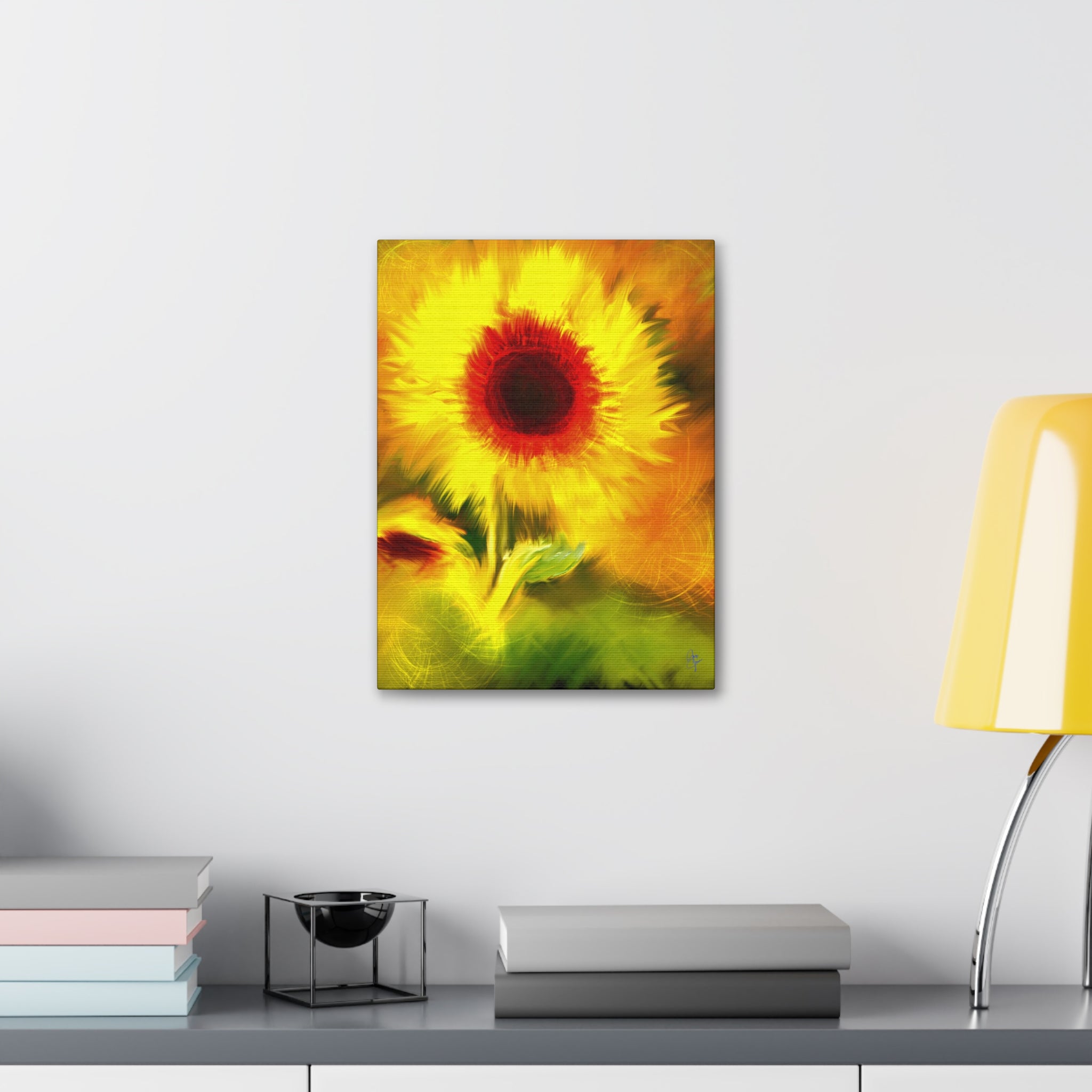 Sunflower Canvas Print – Bright Yellow Floral Wall Art (Stretched 1.5")