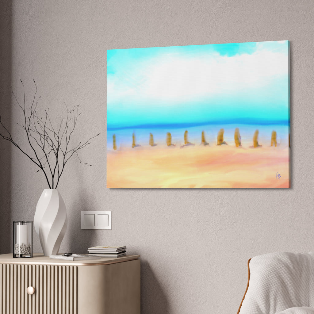 Coastal Sunrise Beach Canvas — Stretched 1.5" Seascape Wall Art