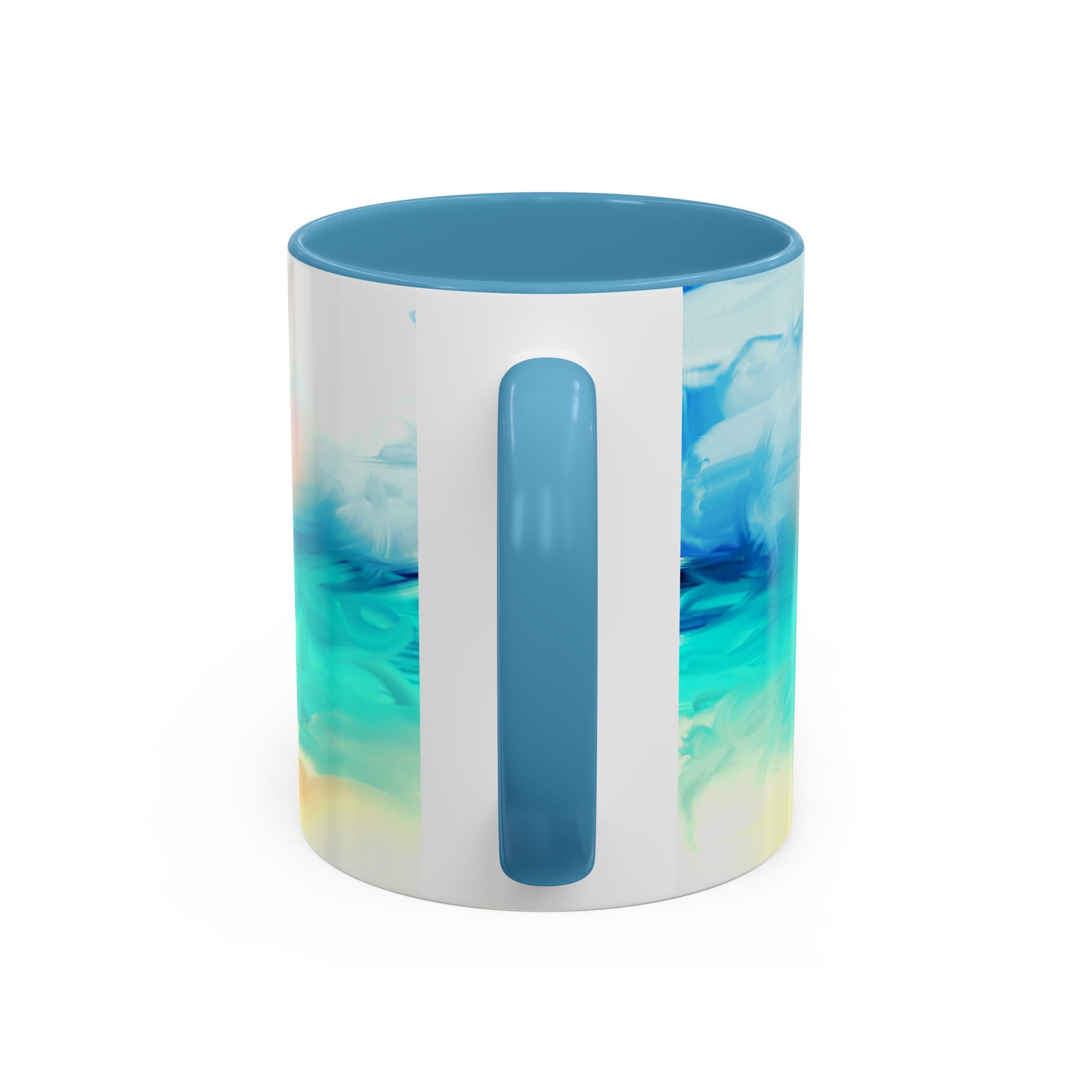 Beach Sunrise Accent Coffee Mug — Tropical Ocean Scene 11/15oz