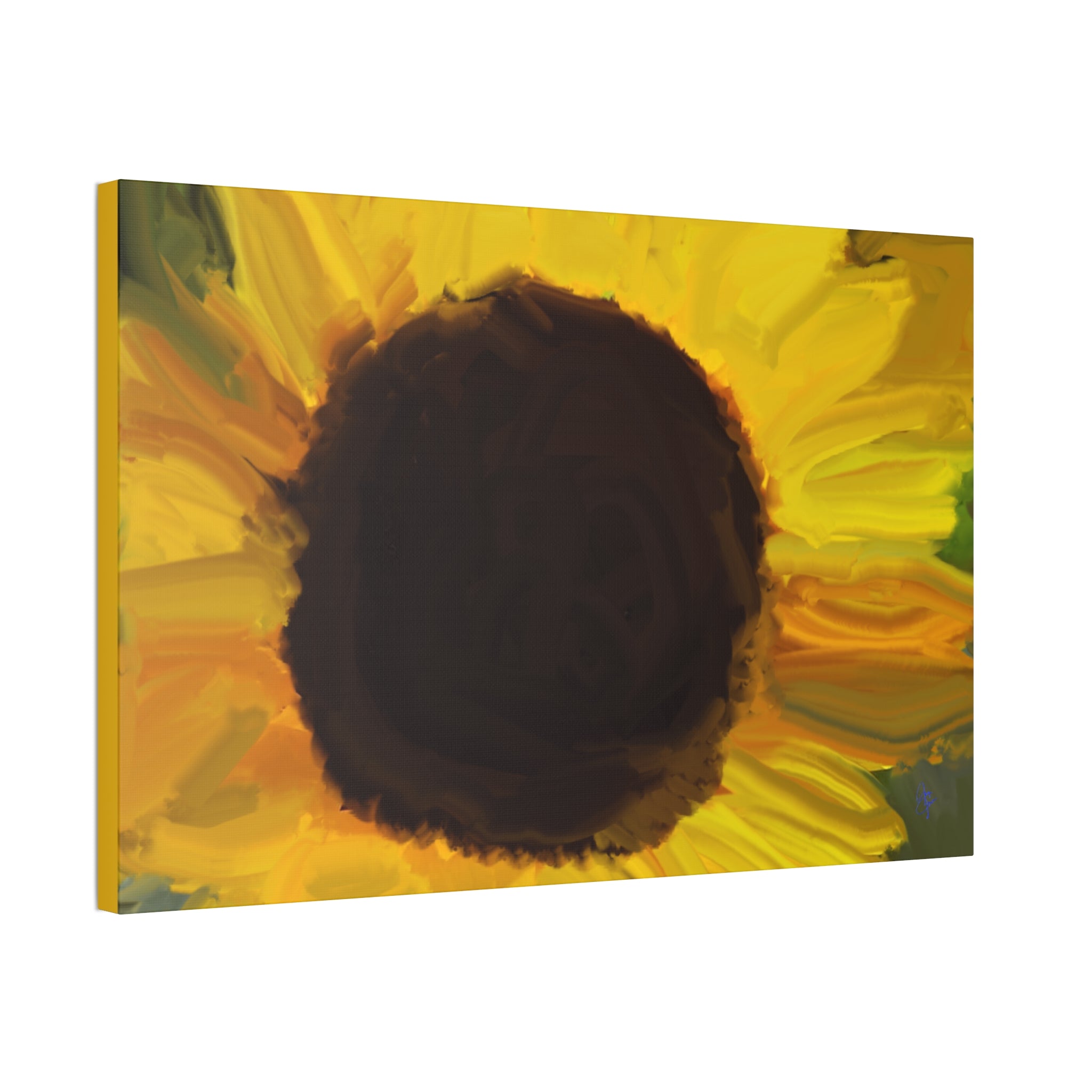 Sunflower Close-Up Canvas Stretched Wall Art