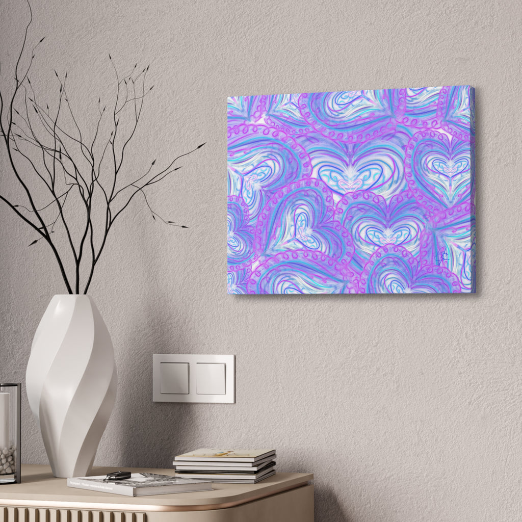 Pastel Heart Swirl Canvas Print — Stretched 1.5"