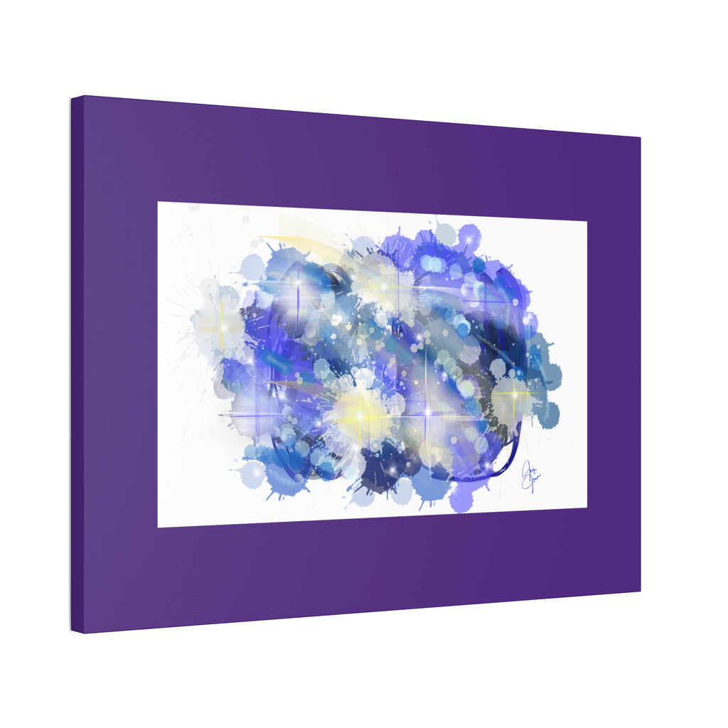 Abstract Blue Galaxy Canvas Print — Stretched 1.5" Wall Art