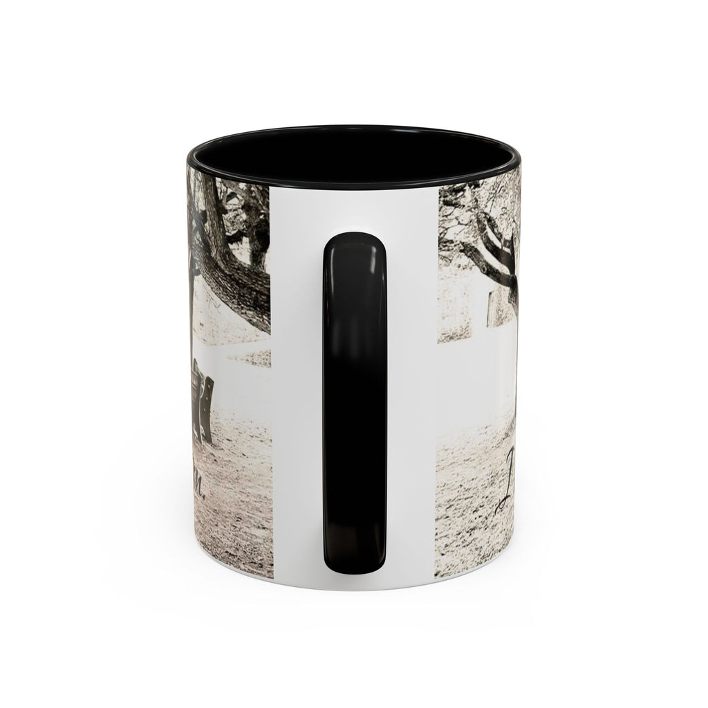 Conversation Bench Coffee Mug — 'I'll Join the Conversation' Accent Ceramic Mug