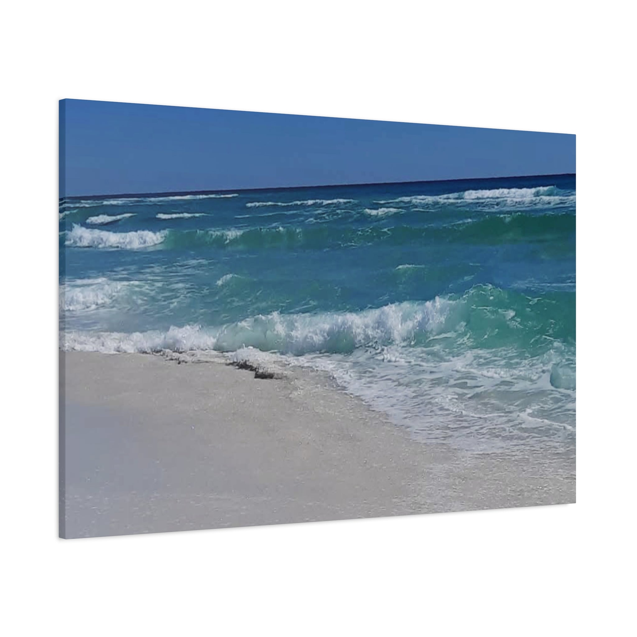 Seaside Waves Matte Canvas Print — Stretched Beach Wall Art