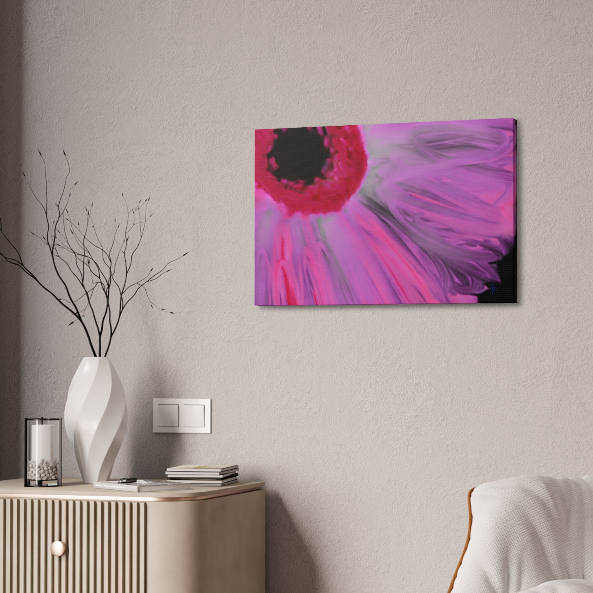 Pink Gerbera Canvas Wall Art – Vibrant Floral Stretched Canvas (1.5" Depth)