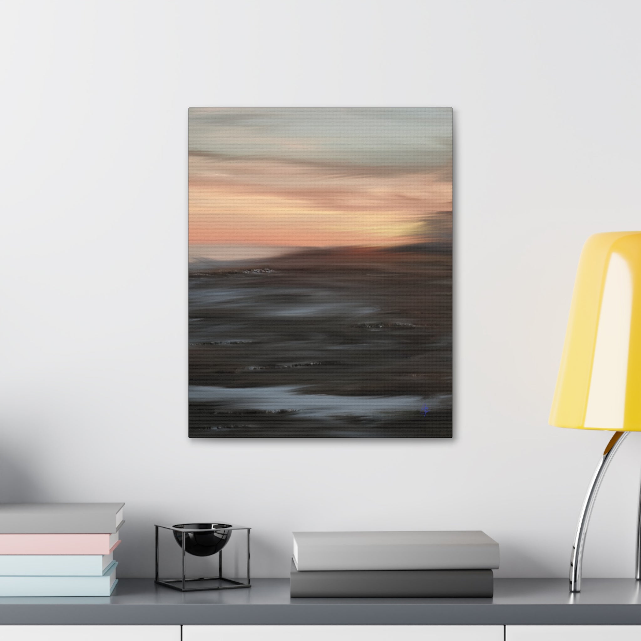 Sunset Blur Seascape Canvas Print — Abstract Coastal Wall Art