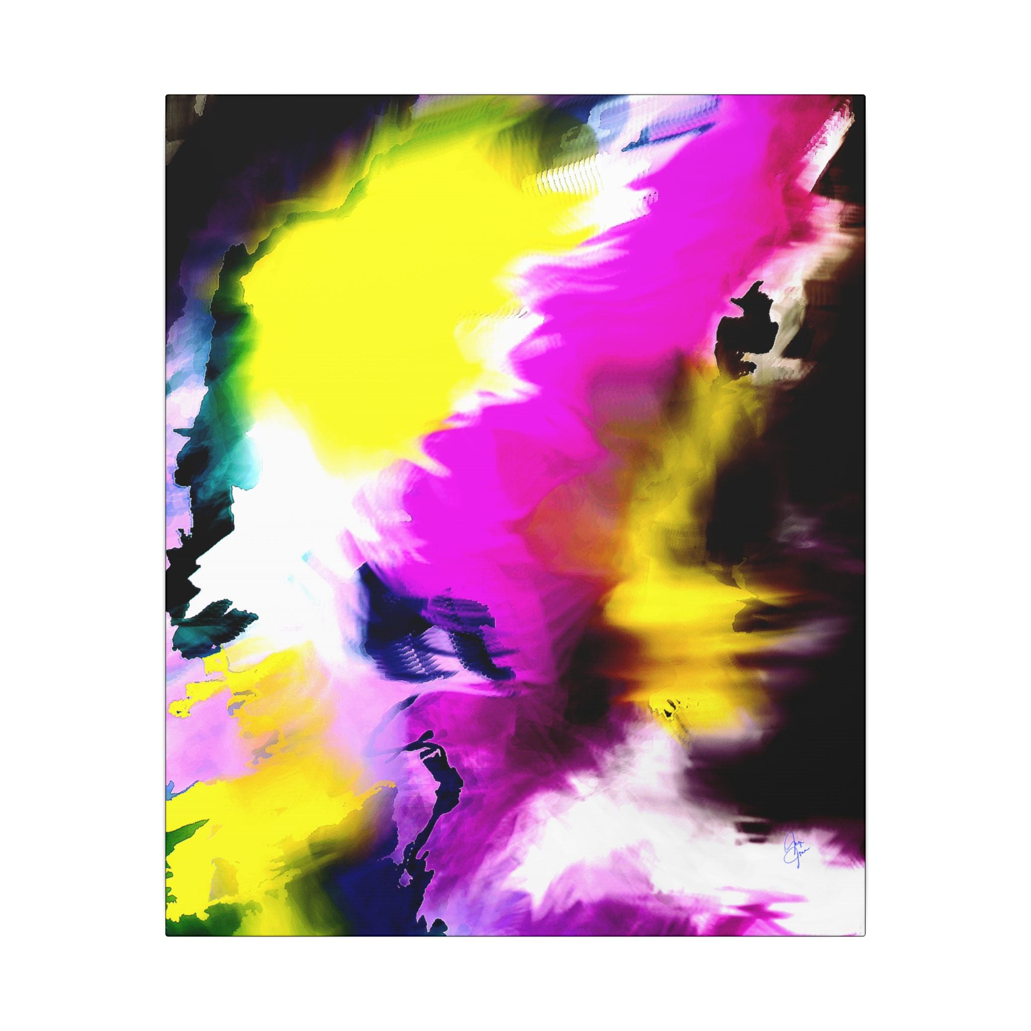 Abstract Color Splash Matte Canvas Wall Art