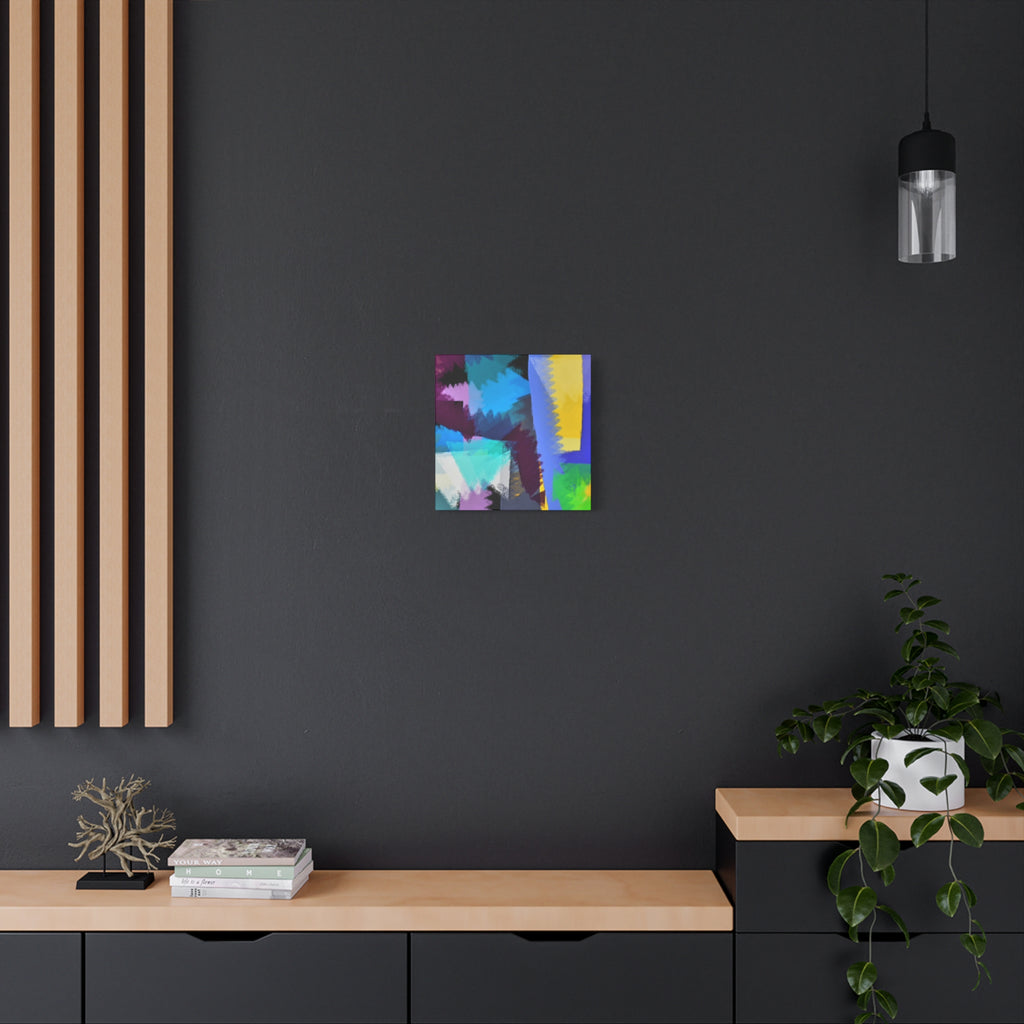Abstract Color Burst Canvas Print — Vibrant Geometric Wall Art