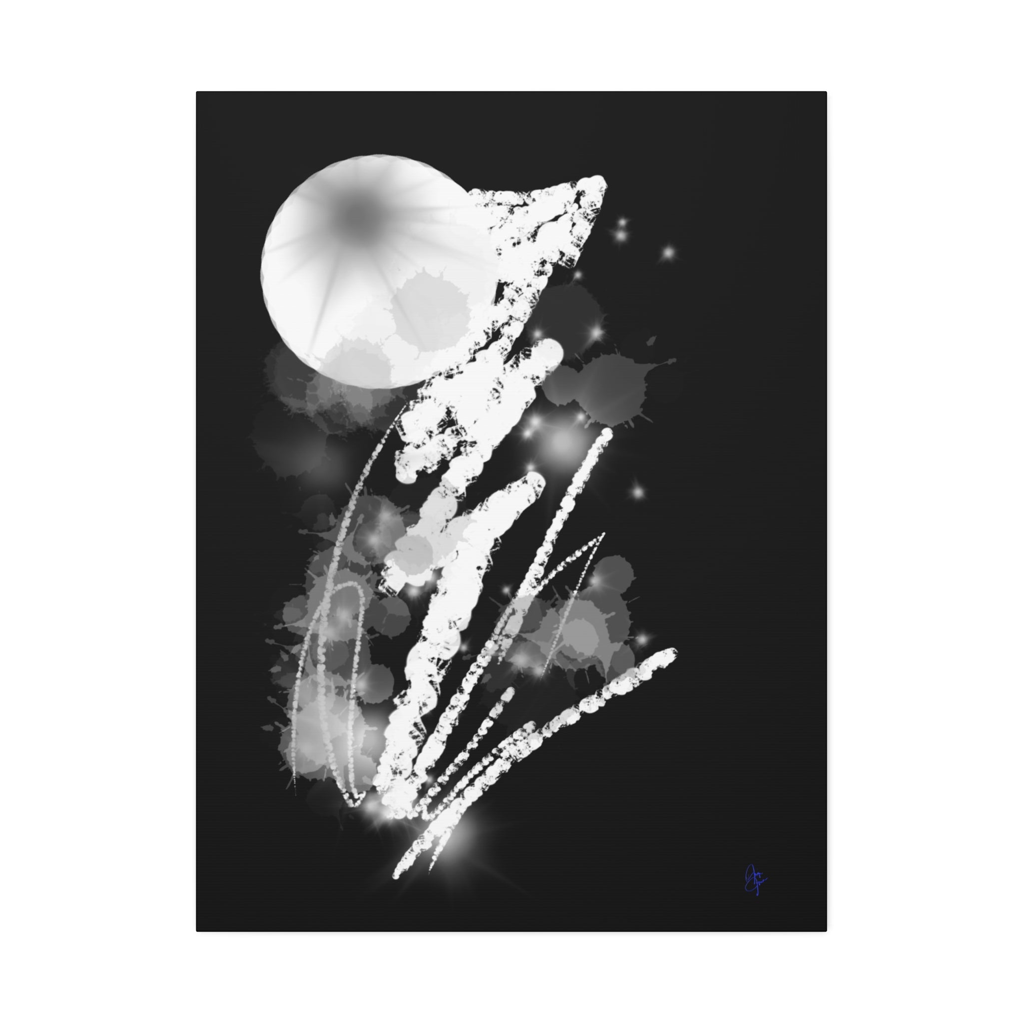 Canvas Stretched Art Print — "When lightning strikes"