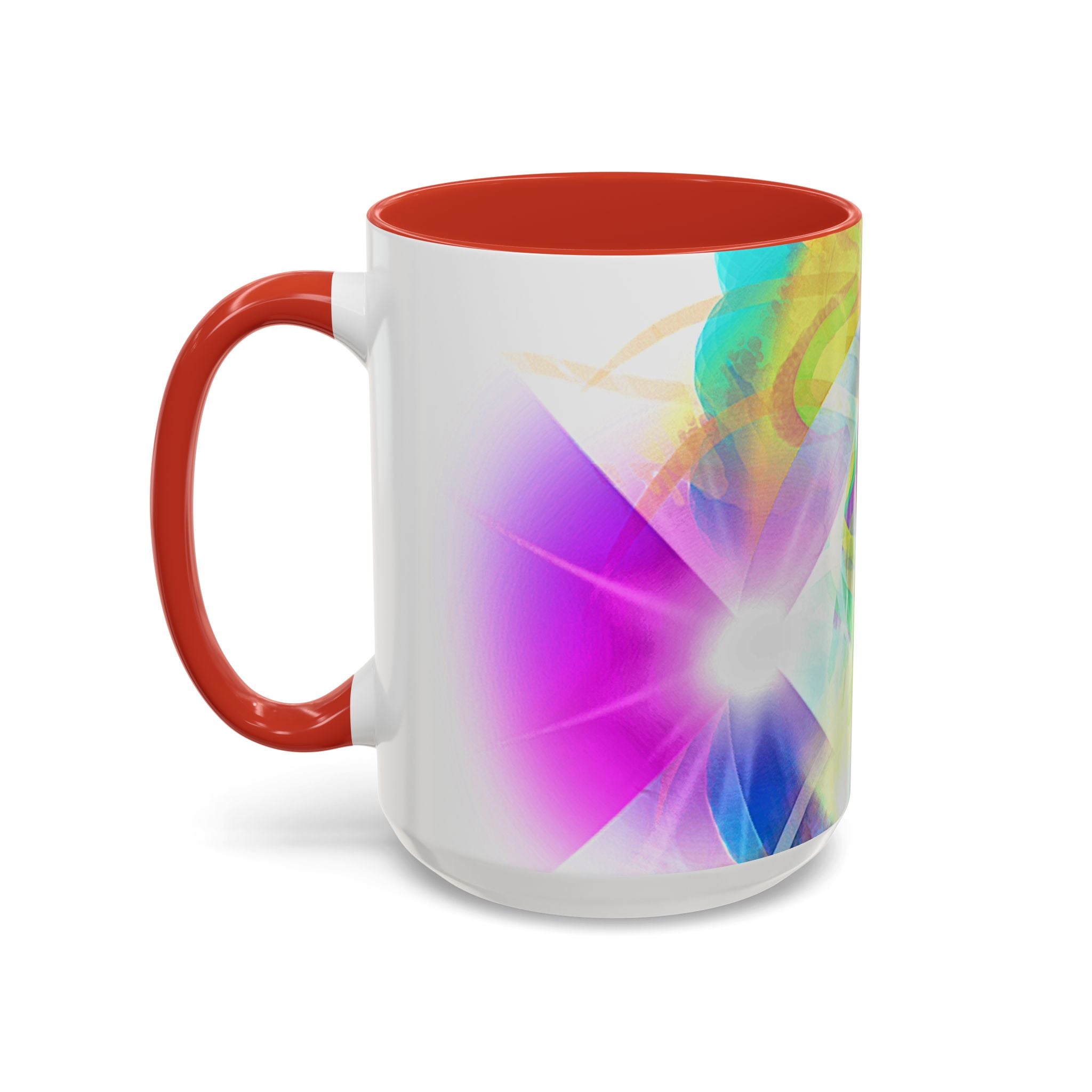 Colorful Heart Coffee Mug – Vibrant Abstract Love Accent Mug (11/15oz)