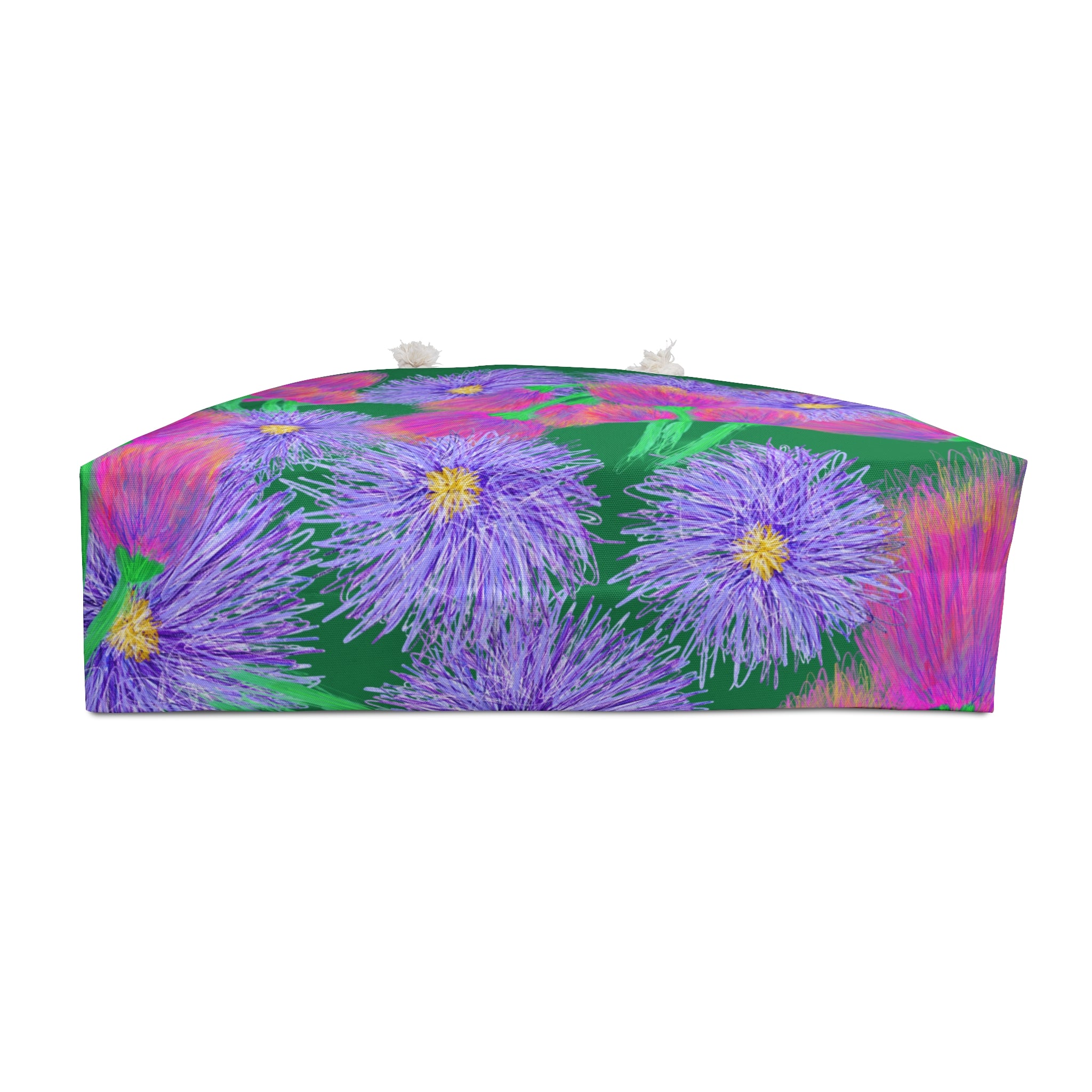 Floral Dream Weekender Bag — Vibrant Purple & Pink Wildflower Travel Tote