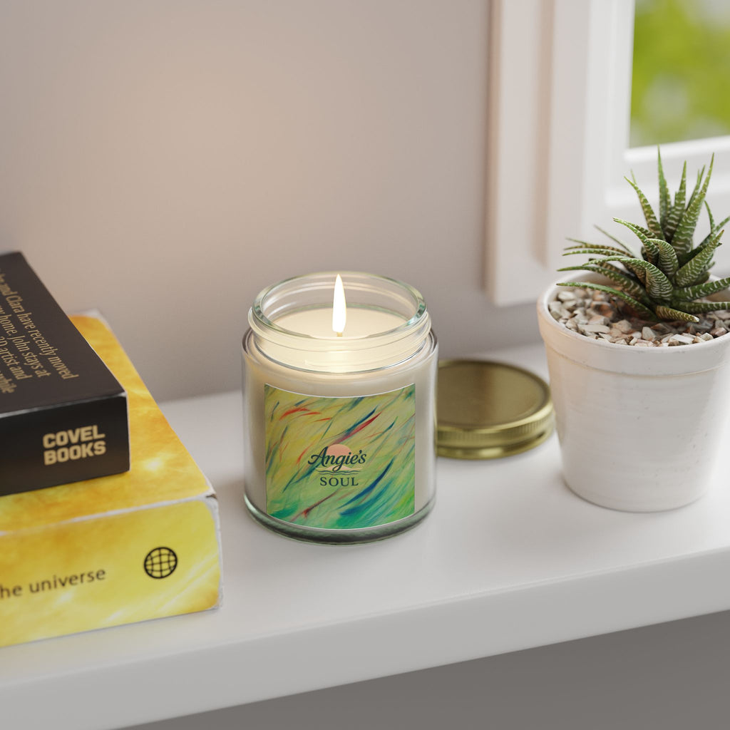 Soy Coconut-Apricot Candle — "Angie's Soul" Scented Jar (4oz & 9oz)