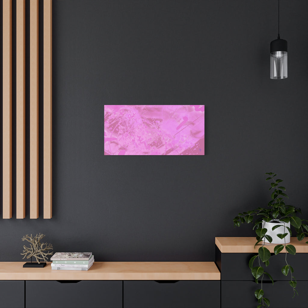 Pink Abstract Graffiti Matte Canvas