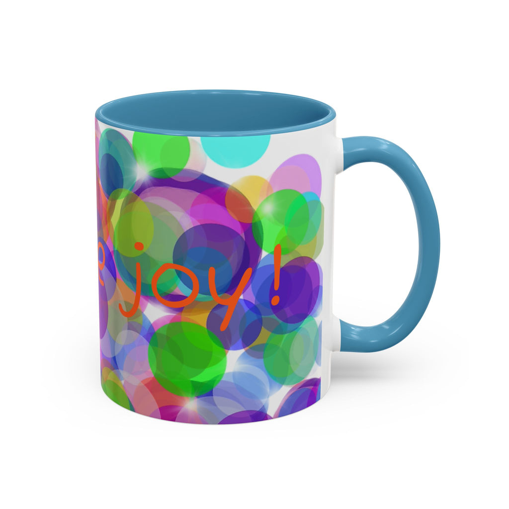 Colorful Bokeh "Choose Joy!" Accent Coffee Mug (11/15oz)
