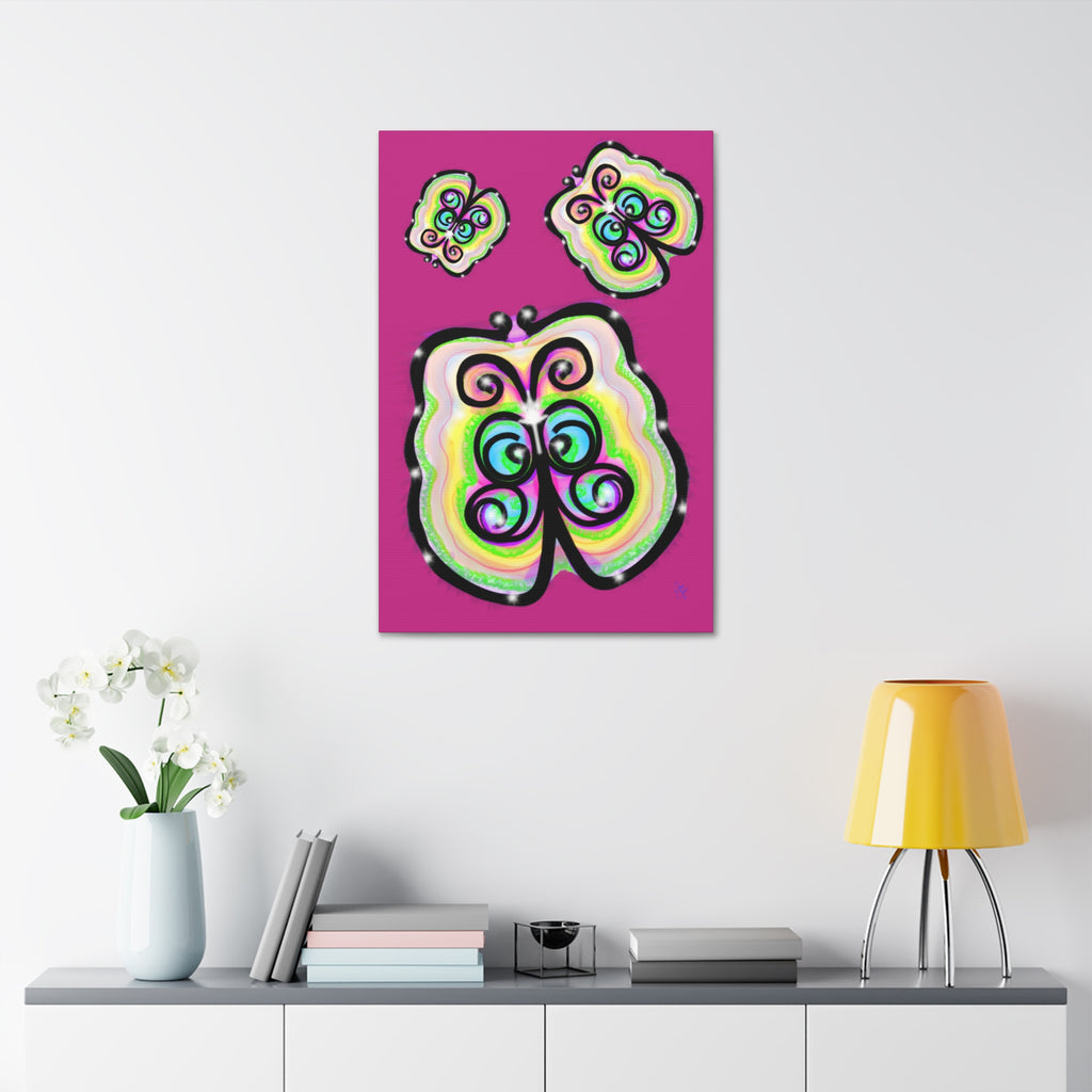Abstract Rainbow Butterfly Canvas Print — Colorful Pop Art Wall Decor (Stretched 1.5")