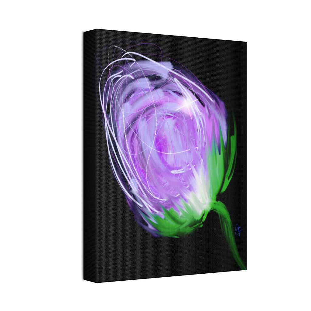 Abstract Purple Bloom Canvas Print — Stretched 1.5" Wall Art