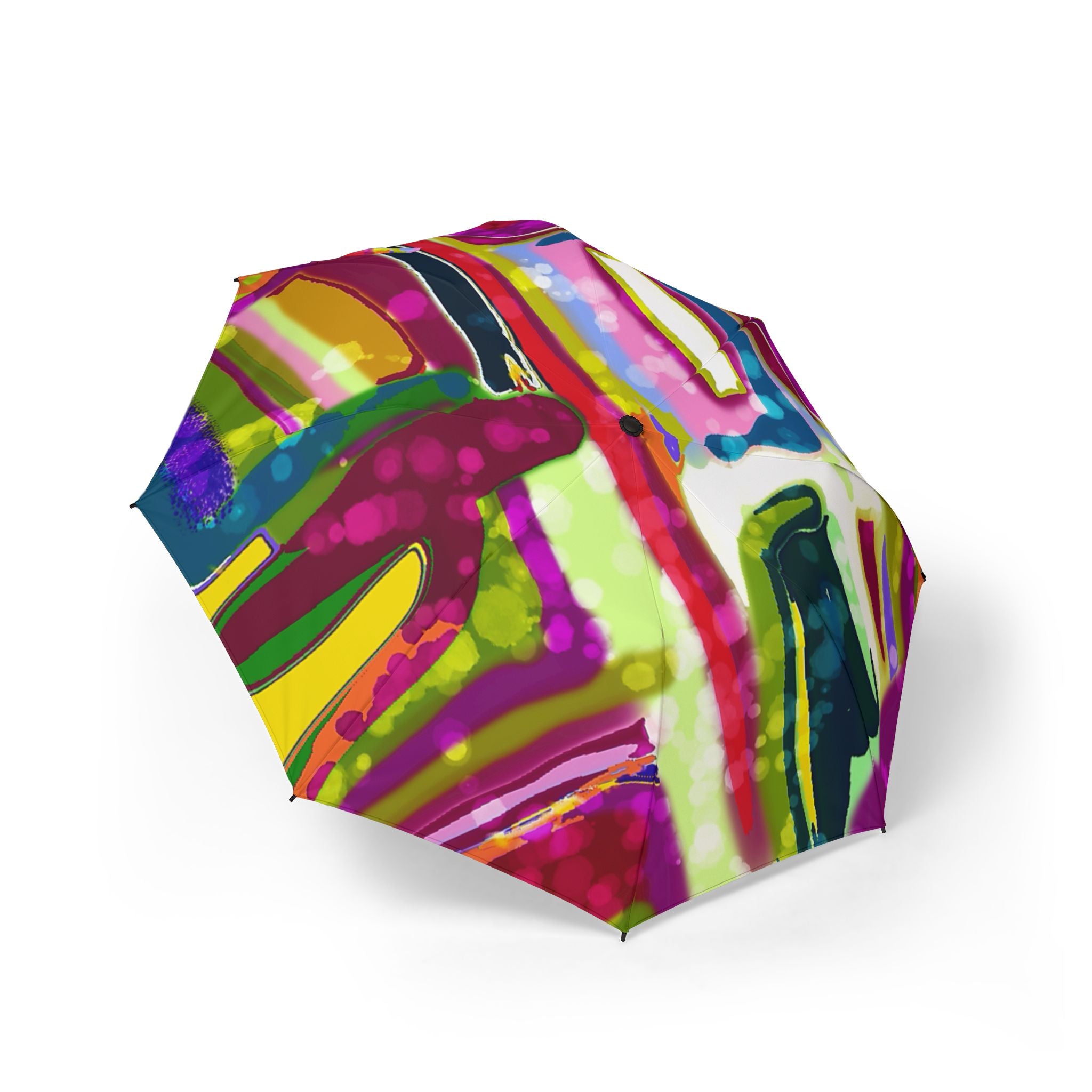 Color Splash Foldable Umbrella — Abstract Graffiti Print, Semi‑Automatic Compact Umbrella
