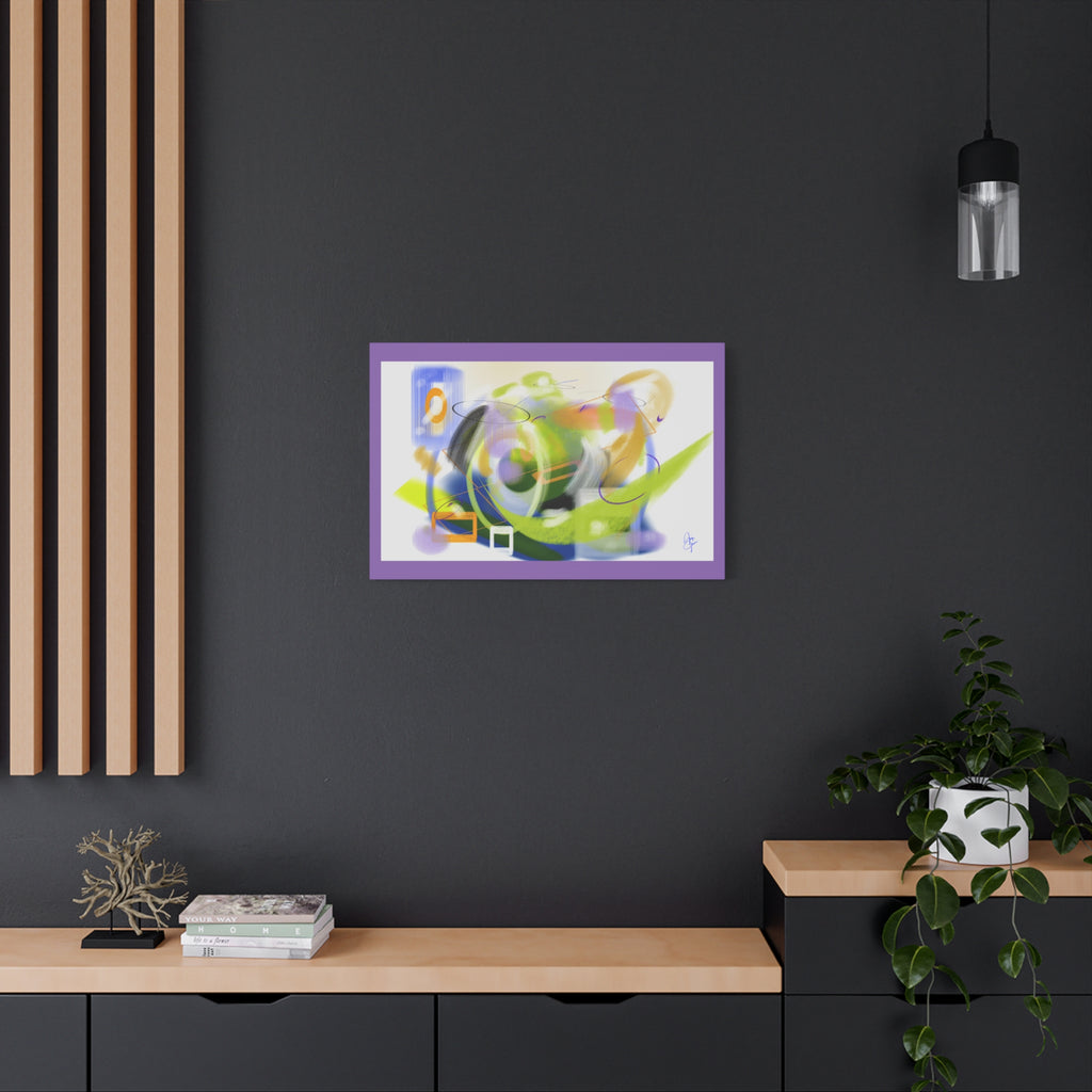 Abstract Color Swirl Matte Canvas Print — Modern Stretched Wall Art