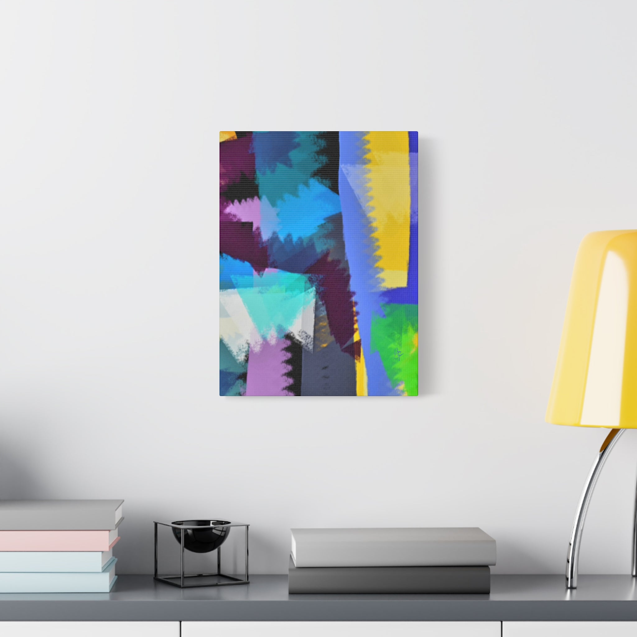 Abstract Color Burst Canvas Print — Vibrant Geometric Wall Art