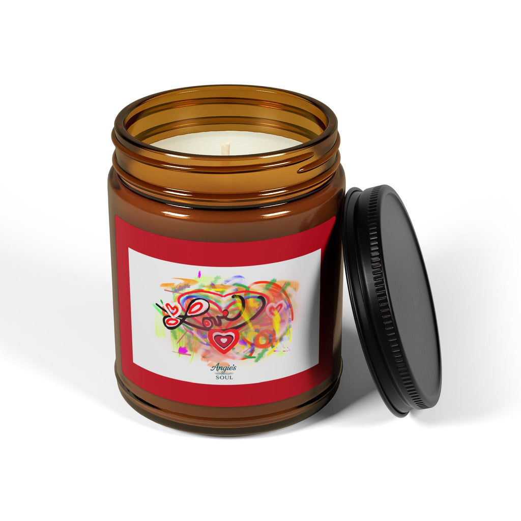 Valentine Scented Soy Candle — Amber Jar (Multi-Size)