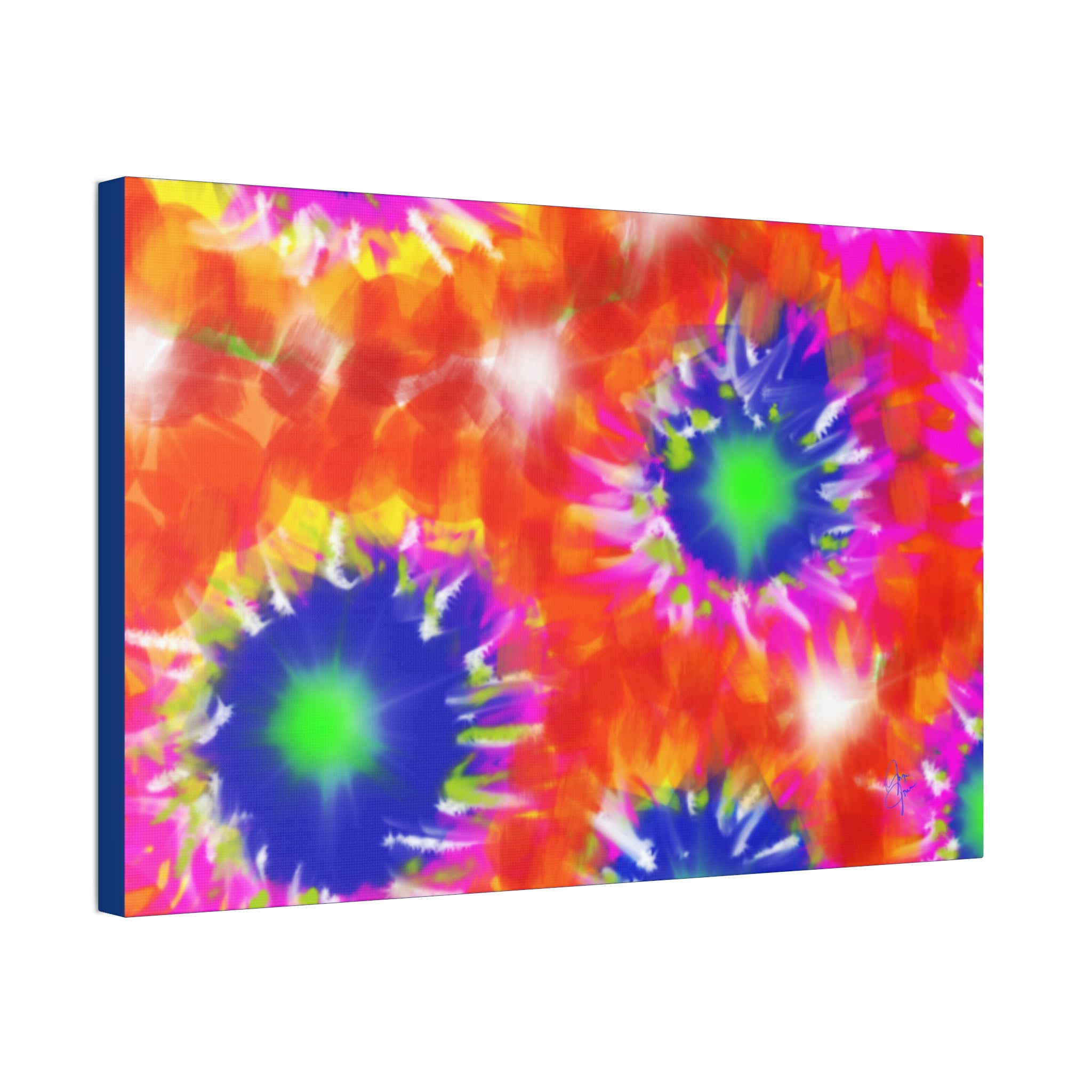 Tie-Dye Burst Canvas Print — Vibrant Abstract Wall Art