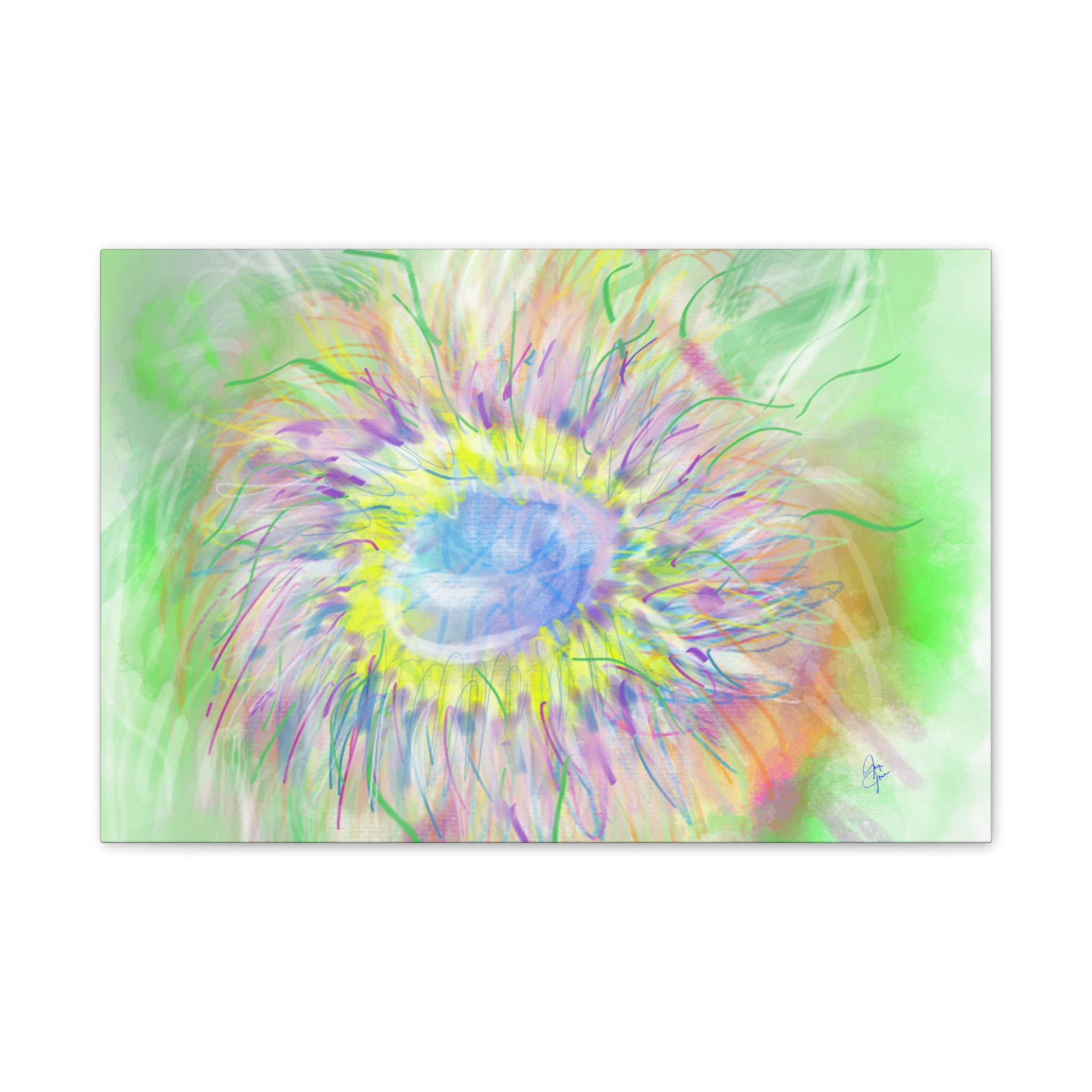 Abstract Pastel Bloom Canvas Print — Floral Wall Art for Living Room & Nursery