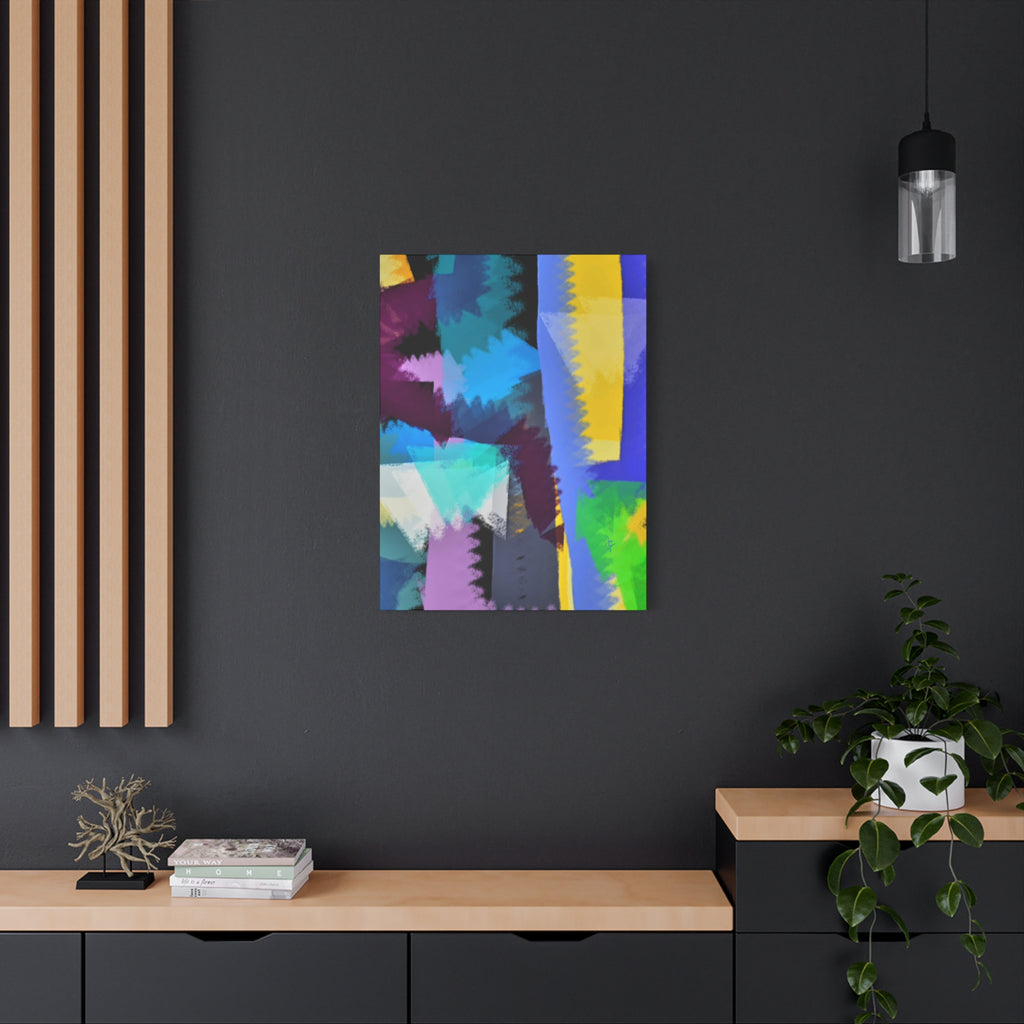 Abstract Color Burst Canvas Print — Vibrant Geometric Wall Art