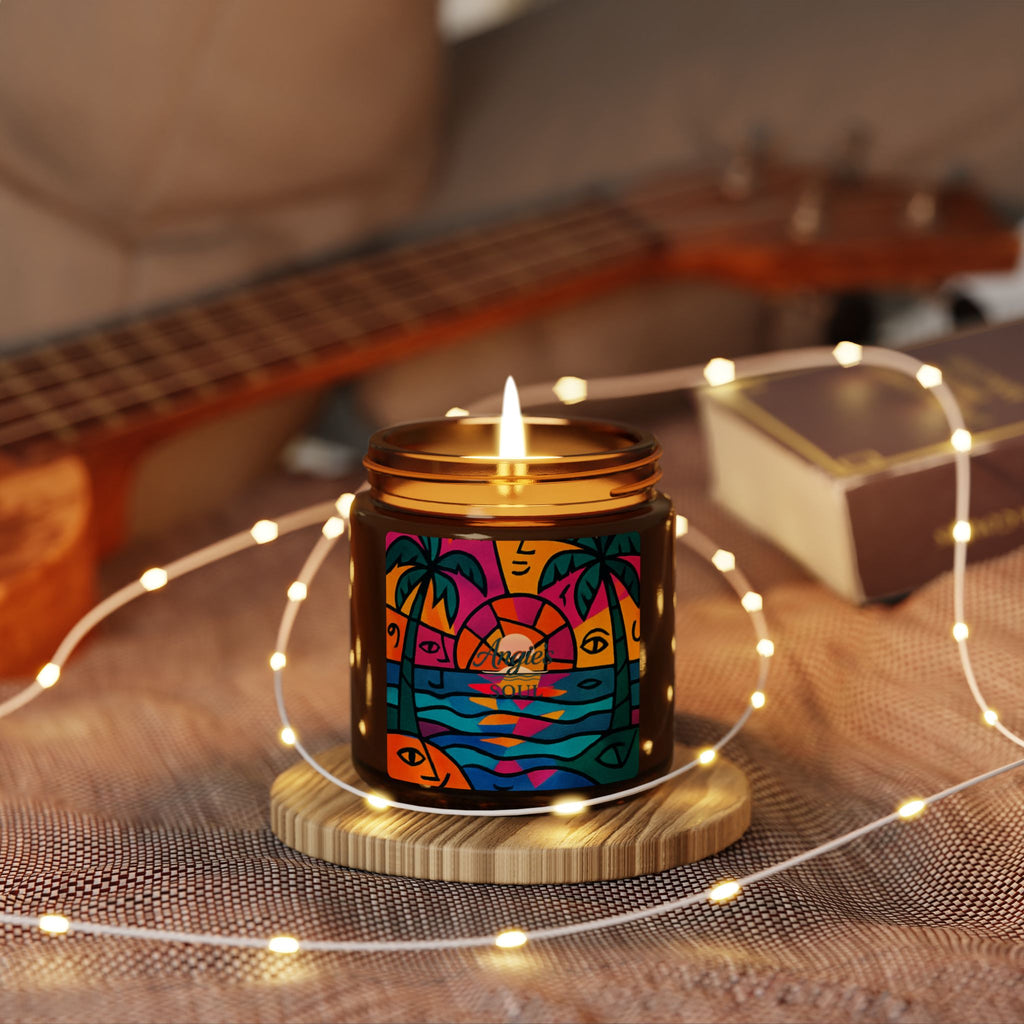 Tropical Sunset Soy Candle — Scented Amber Jar (Multi-Size)