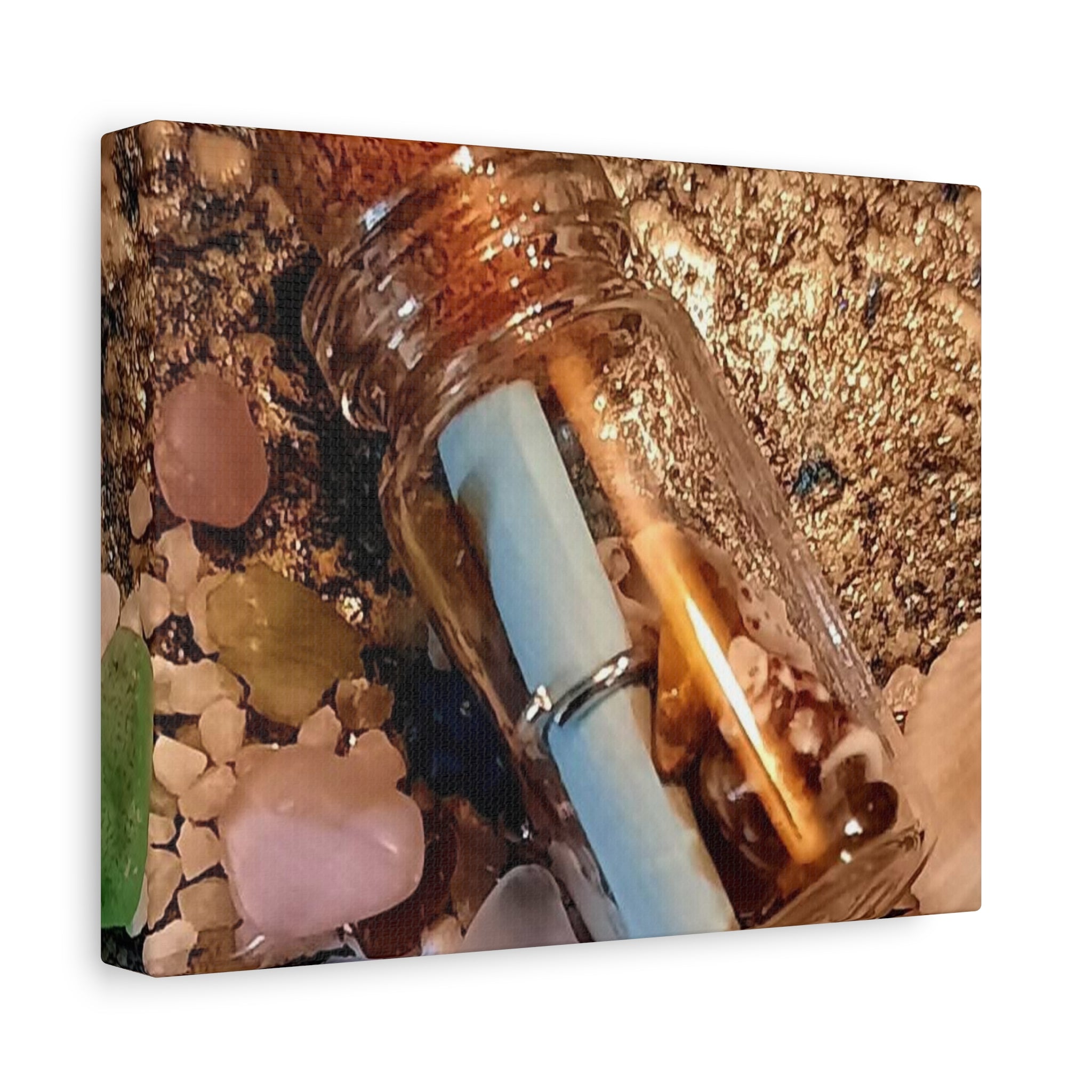 Decorative Matte Canvas Wall Art - Beach-Inspired Message in a Bottle