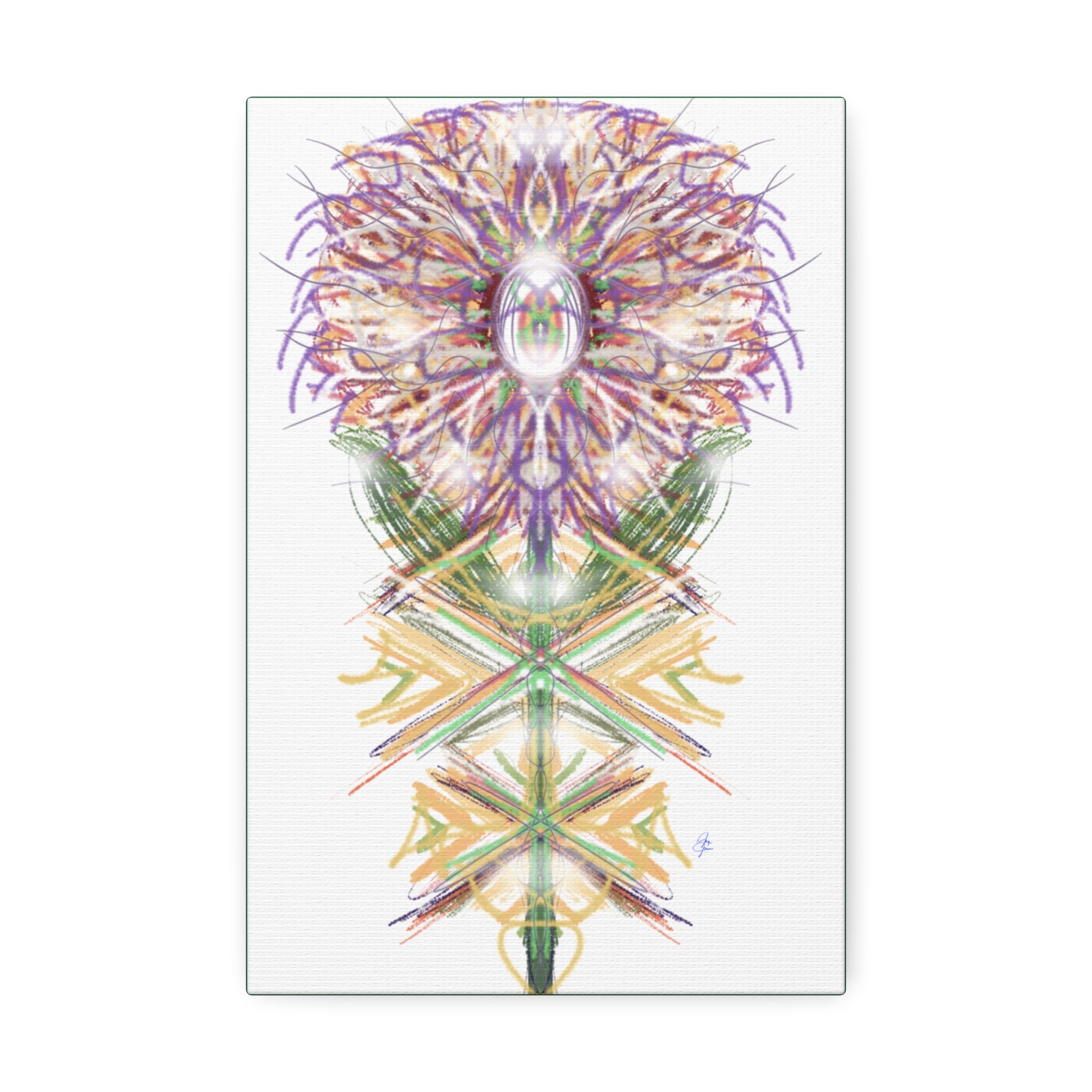 Floral Mandala Canvas Art — Stretched 1.5" Wall Decor
