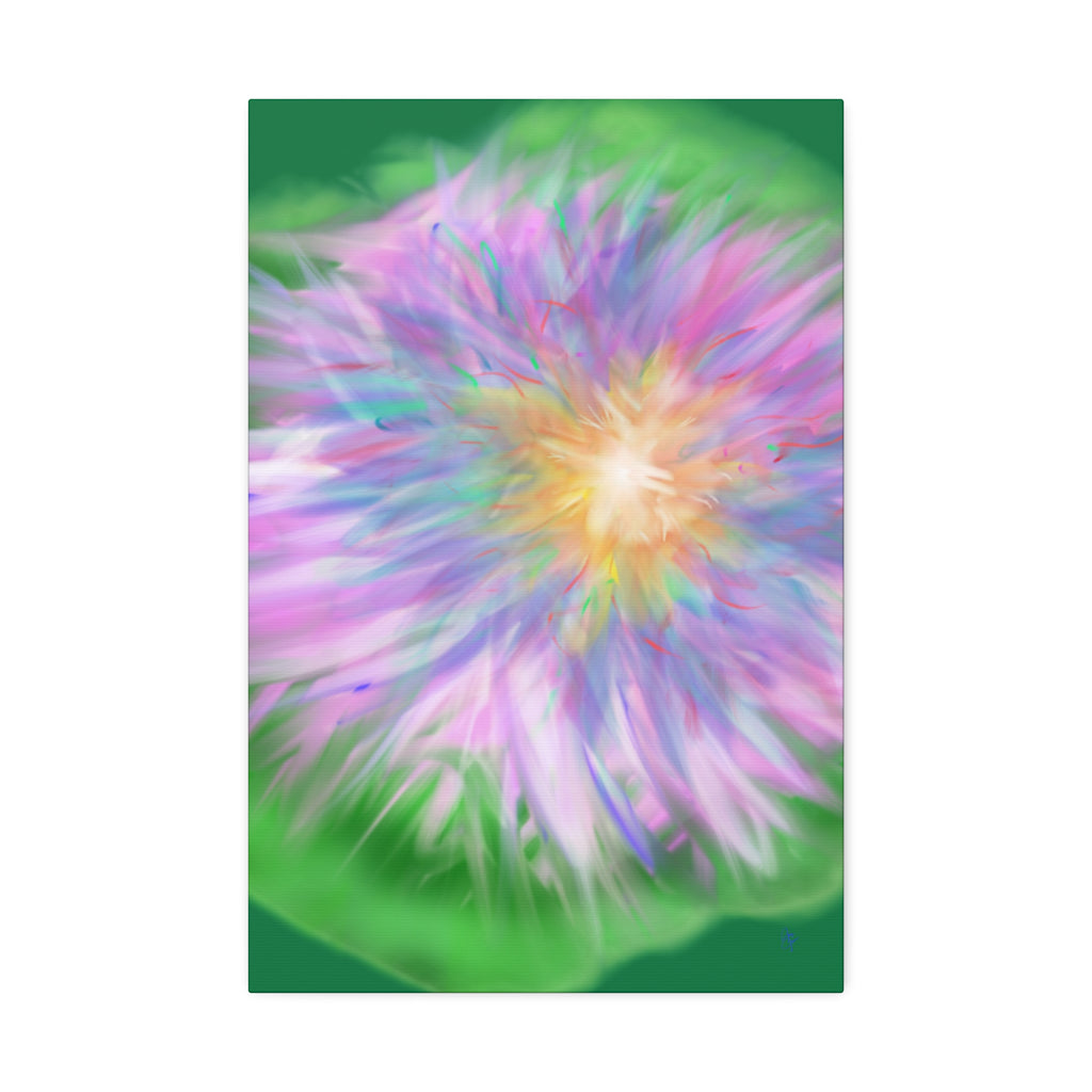 Vibrant Lilypad Stretched Canvas Wall Art