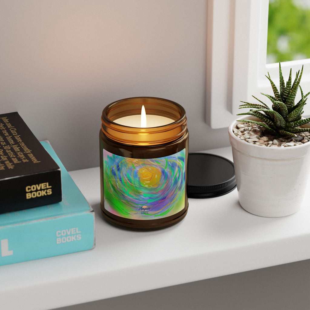 Soy Candle — Fresh Citrus & Floral Scent in Amber Jar (Multi-Size)