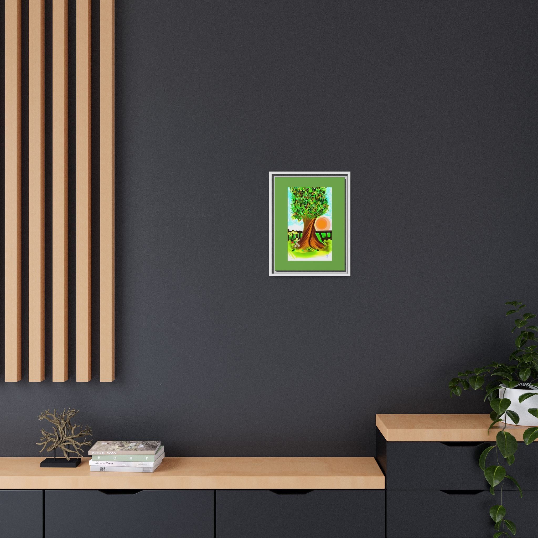 Kid's Favorite Tree Matte Canvas Print — Framed Multi-Color Wall Art