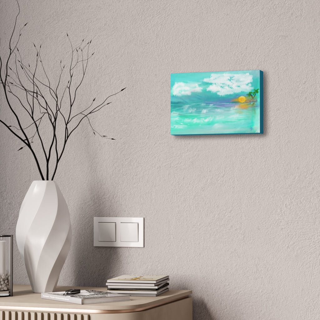 Tropical Sunset Beach Canvas — Stretched 1.5" Wall Art