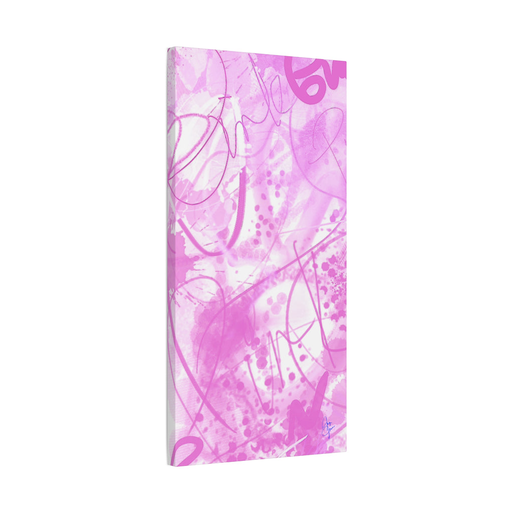 Pink Abstract Graffiti Matte Canvas