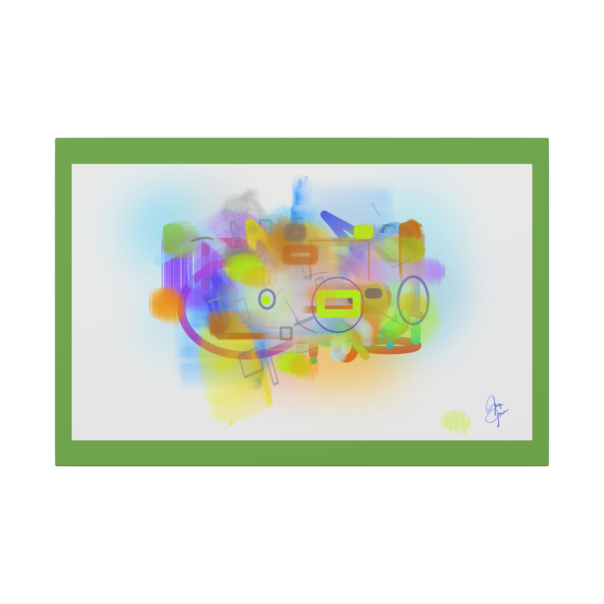 Abstract Color Burst Matte Canvas Print — Vibrant Geometric Wall Art