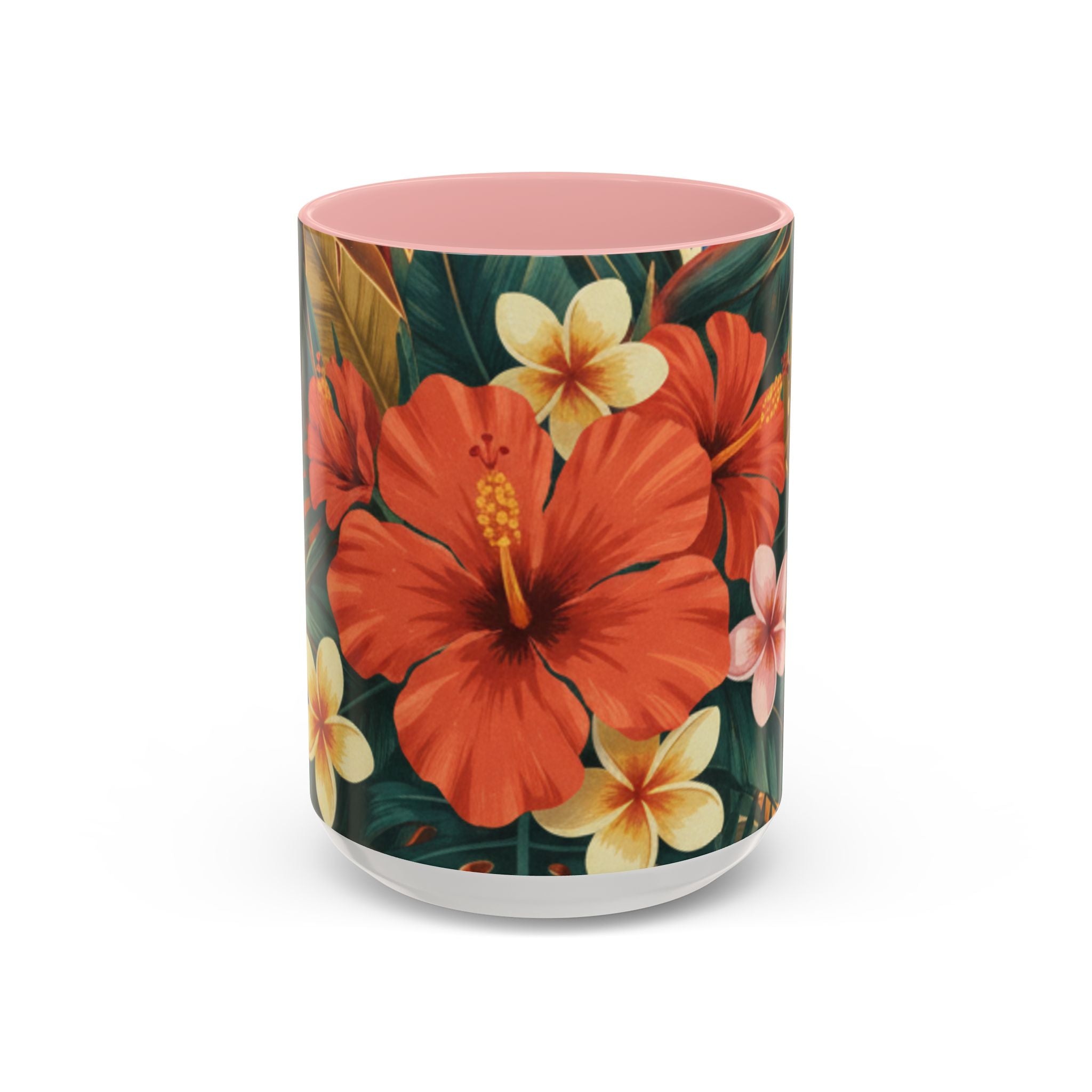Hibiscus Tropical Coffee Mug — Floral Island Accent Mug (11/15 oz)