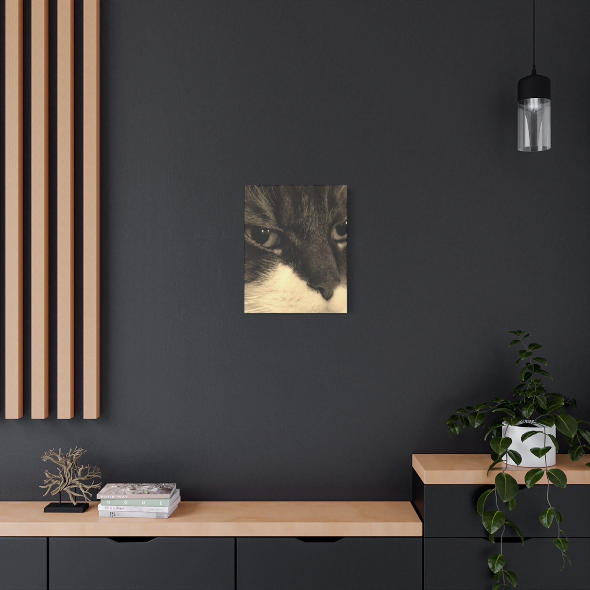 Cat Portrait Matte Canvas Wall Art