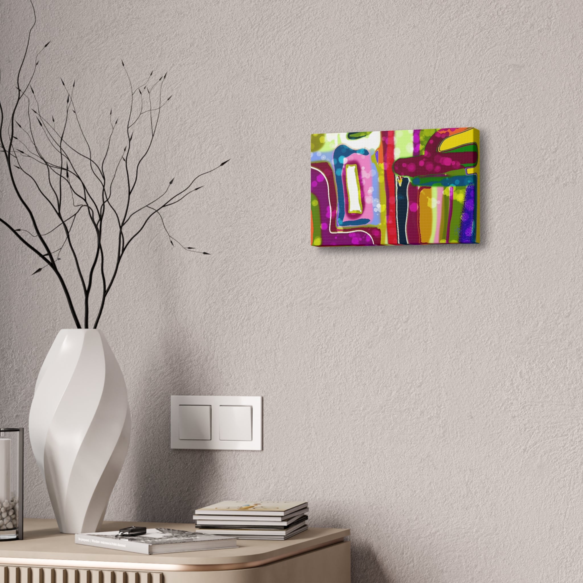 Abstract Colorburst Canvas – Vibrant Pop Art Wall Decor