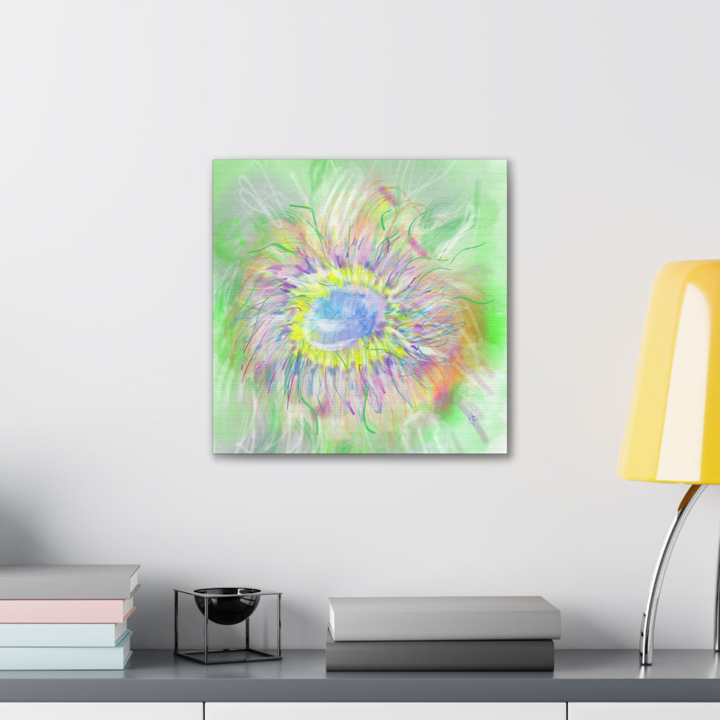 Abstract Pastel Bloom Canvas Print — Floral Wall Art for Living Room & Nursery