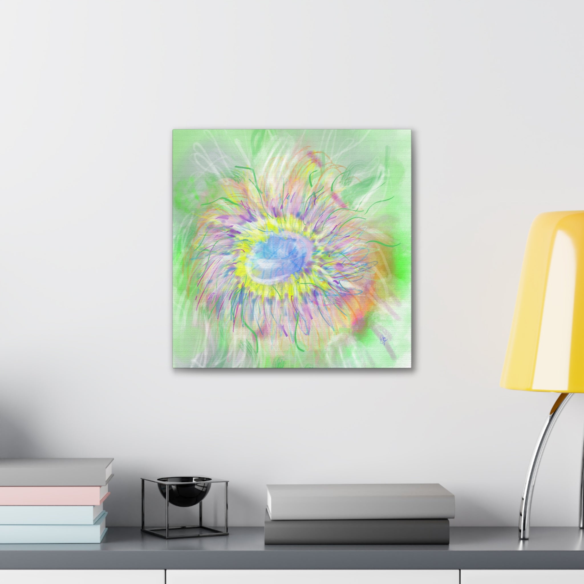 Abstract Pastel Bloom Canvas Print — Floral Wall Art for Living Room & Nursery