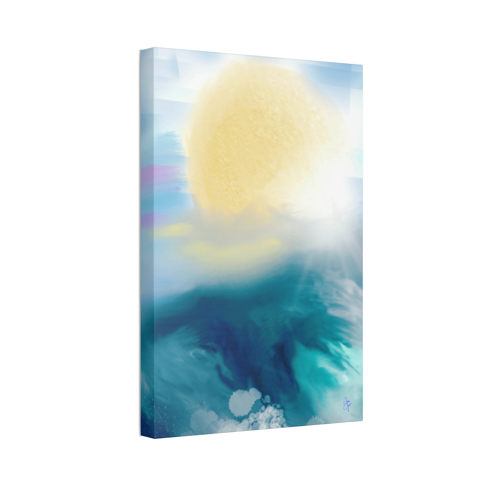 Ocean Sunrise Abstract Canvas Print — Stretched 1.5"