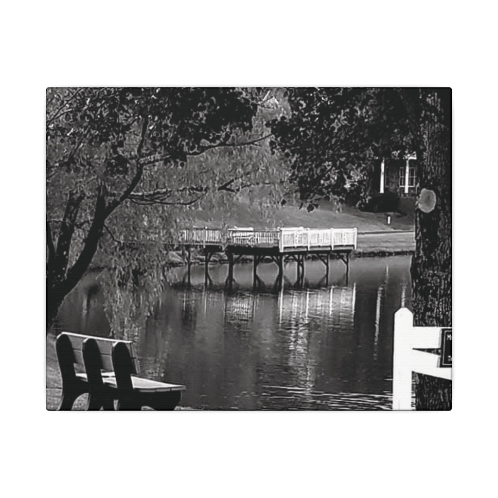 Black and White Canvas Wall Art - Tranquil Landscape Decor