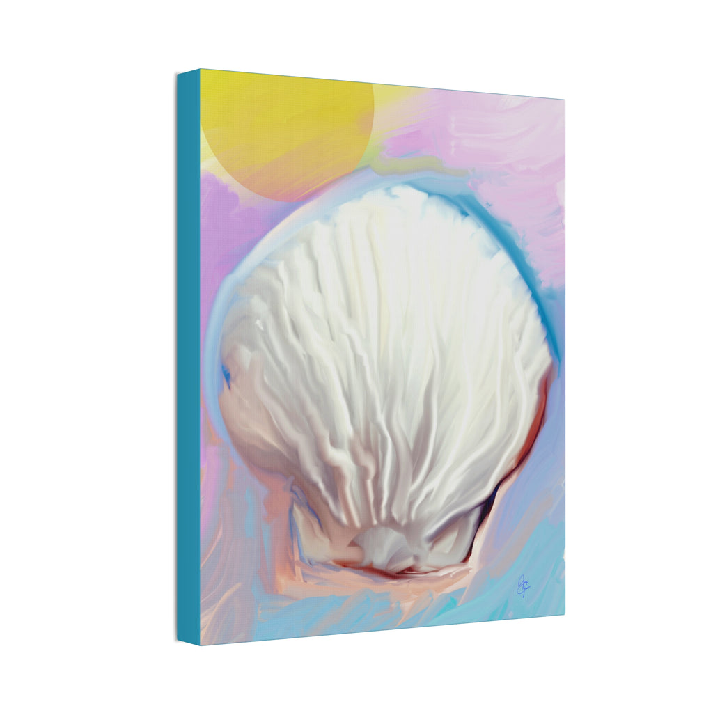 Seashell Dream Canvas Stretch — Pastel Beach Wall Art (1.5" Stretched)