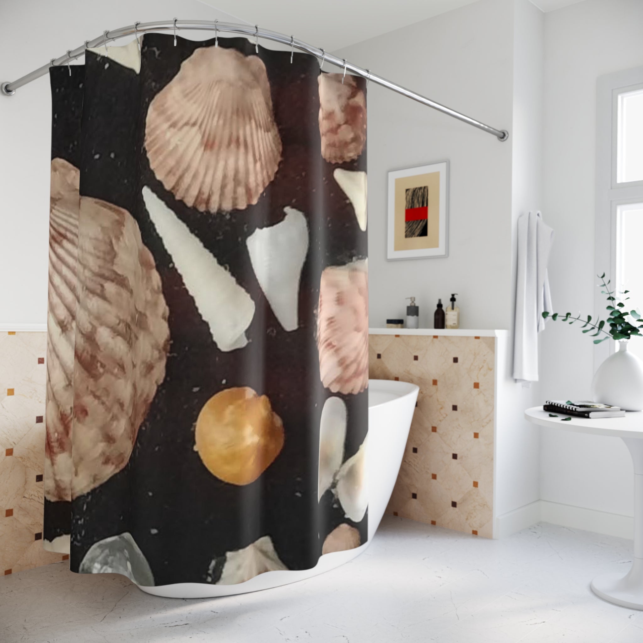 Coastal Shells Shower Curtain