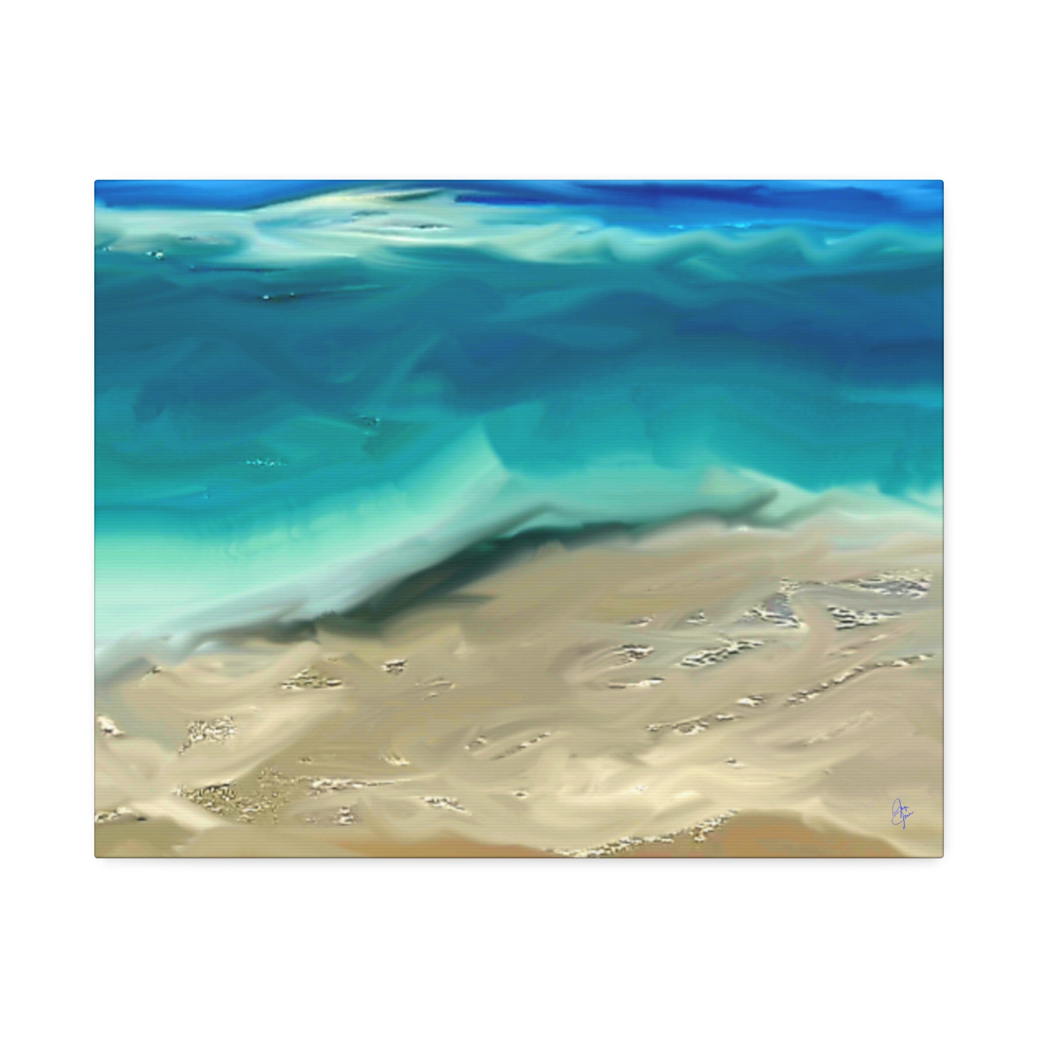 Ocean Waves Canvas Wall Art — Coastal Beach Seascape Canvas Print